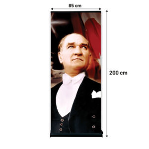 Atatürk Posterli 85x200 Cm Lüx Rollup Banner